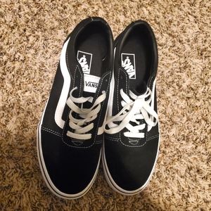 Black and white vans